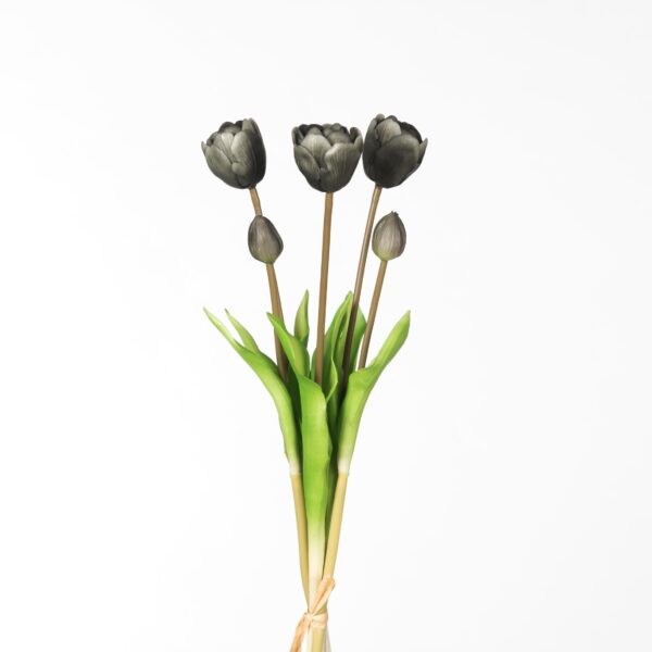 2024/02/1000045511.jpg Real touch tulpen dubbel zwart 5 stelen